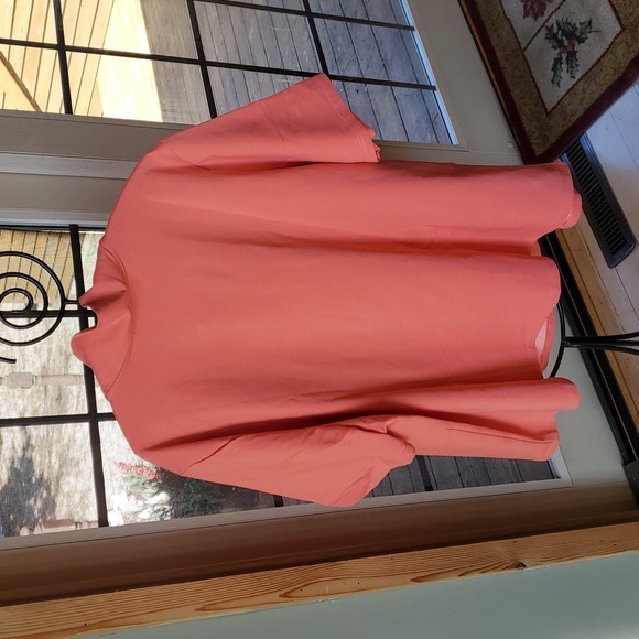 Daily Comfort Short Sleeve Butterfly Graphic 1/4 Zip Pullover Sz. 3XL Top - Picture 7 of 13